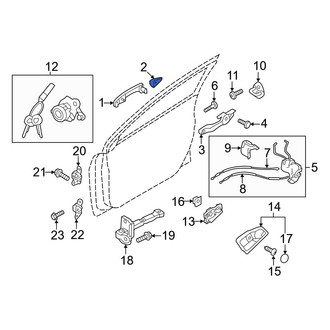 Hyundai OE - Front Left Outer Interior Door Handle Trim