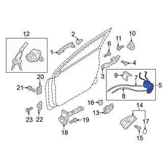 Hyundai OE - Front Left Door Latch Assembly