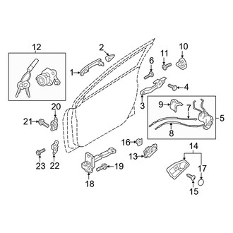 Hyundai OE - Front Door - Lock & Hardware
