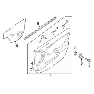 Hyundai OE - Front Door - Interior Trim (W/O Power Windows)