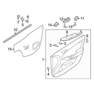 Hyundai OE - Front Door - Door Trim Panel (With Power Windows)