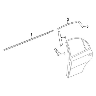 Hyundai OE - Rear Door - Exterior Trim (GLS Sedan)