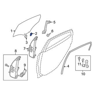 Hyundai OE - Door Glass Attaching Clips