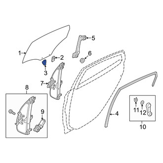 Hyundai OE - Door Glass Attaching Clips