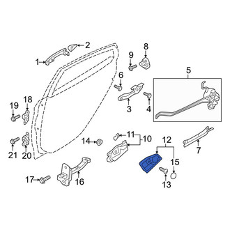 Hyundai OE - Front Left Outer Interior Door Handle Trim