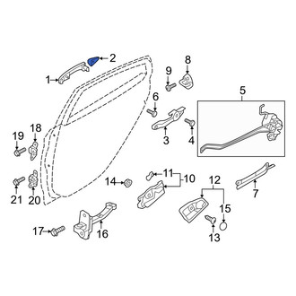 Hyundai OE - Front Right Outer Interior Door Handle Trim
