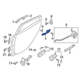 Hyundai OE - Front Right Exterior Door Handle Base