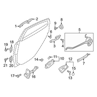Hyundai OE - Rear Door - Lock & Hardware (GLS Sedan)
