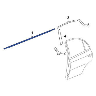 Hyundai OE - Rear Left Outer Door Window Belt Weatherstrip