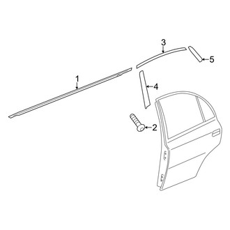 Hyundai OE - Rear Door - Exterior Trim (GS / SE)