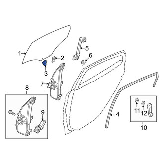 Hyundai OE - Door Glass Attaching Clips
