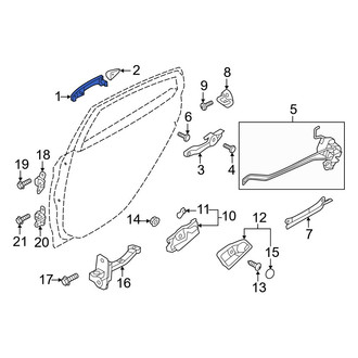 Hyundai OE - Rear Left Outer Exterior Door Handle