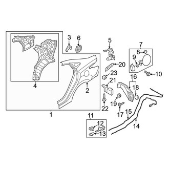 Hyundai OE - Quarter Panel & Components (GLS Sedan)
