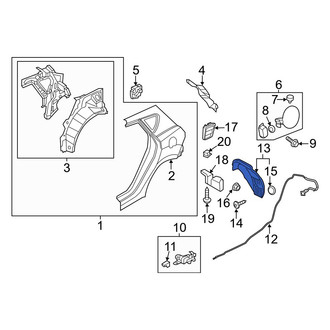 Hyundai OE - Rear Left Quarter Panel Splash Shield