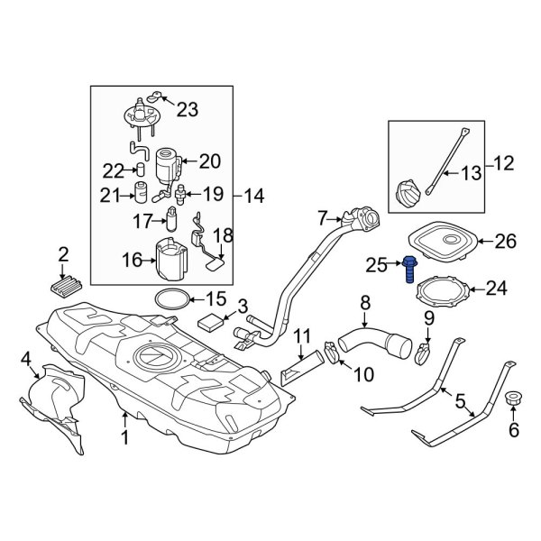 Hyundai OE 3115925500 Fuel Pump Bolt