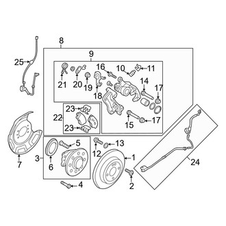 Hyundai OE - Rear Suspension - Brake Components