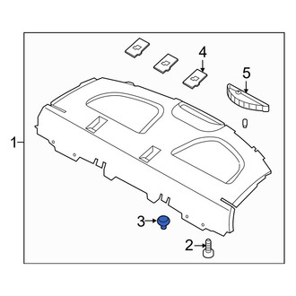 Hyundai OE - Package Tray Trim Clip