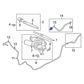 Hyundai OE - Rear Back Glass Washer Nozzle