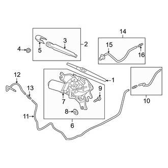 Hyundai OE - Lift Gate - Wiper & Washer Components (GS / SE)