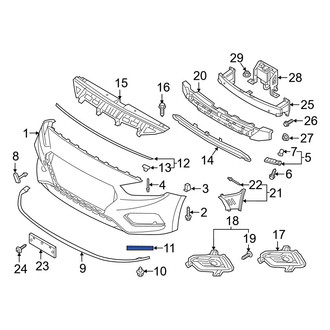 Hyundai OE - Front Left Lower Bumper Cover Bracket