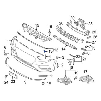 Hyundai OE - Bumper Cover Retainer