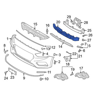 Hyundai OE - Front Bumper Impact Absorber