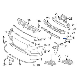 Hyundai OE - Front Left Upper Bumper Cover Bracket