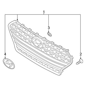 Hyundai OE - Front Bumper & Grille - Grille & Components