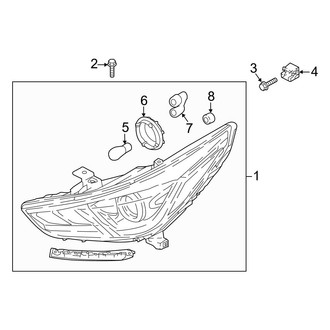 Hyundai OE - Front Lamps - Headlamp Components (LED, With Projector Beam)