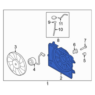 Hyundai OE - Front Engine Cooling Fan Shroud