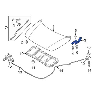 Hyundai OE - Front Left Hood Hinge