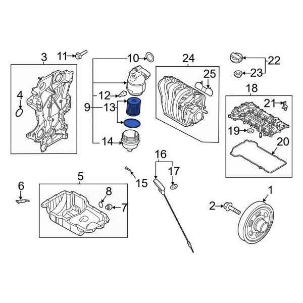 Hyundai OE 263502M000 - Engine Oil Filter Element