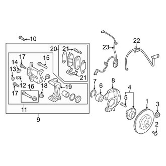Hyundai OE - Front Suspension - Brake Components