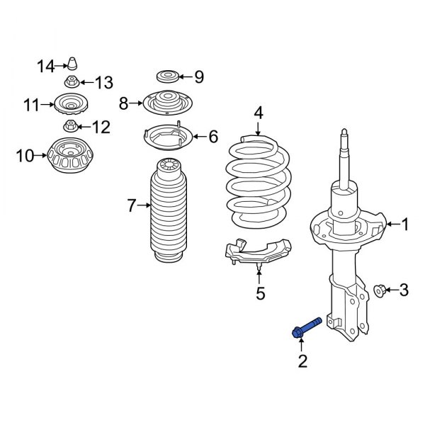 Suspension Strut Bolt