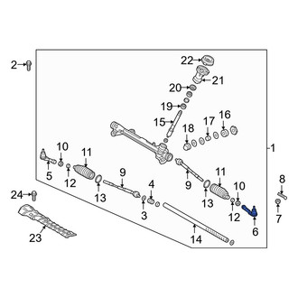 Hyundai OE - Inner Steering Tie Rod End