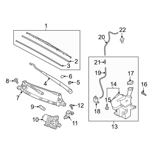 Windshield - Wiper & Washer Components