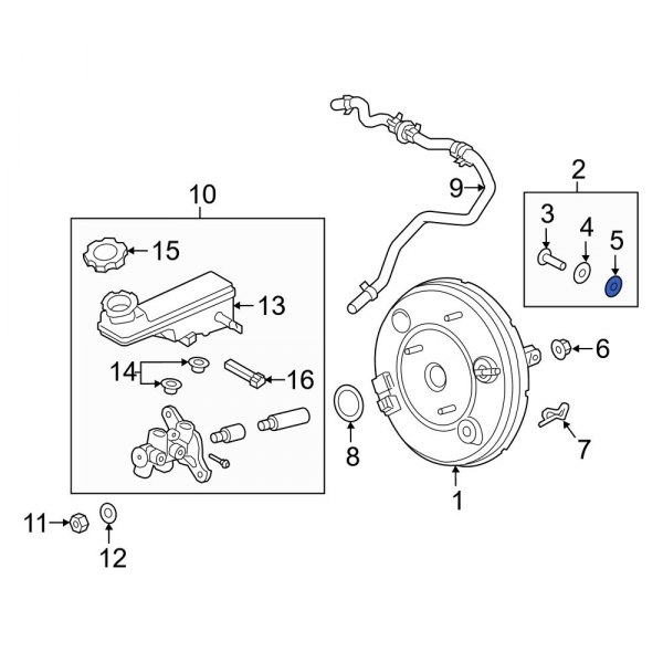 Hyundai OE 1710007000 Power Brake Booster ORing