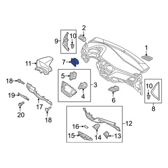 Hyundai OE - Left Outer Dashboard Air Vent