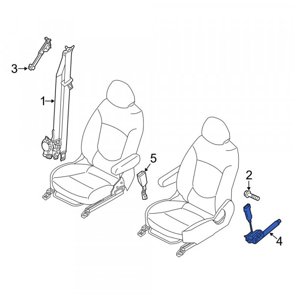 Hyundai OE 88860H9500WK Front Right Seat Belt Pretensioner