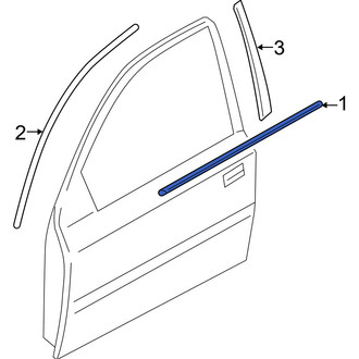 Hyundai OE - Front Left Outer Door Window Belt Weatherstrip