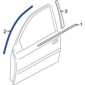 Hyundai OE - Front Left Upper Black Out Tape