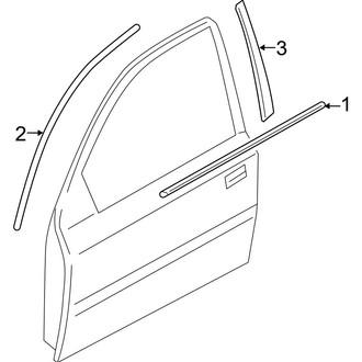 Hyundai OE - Front Door - Exterior Trim