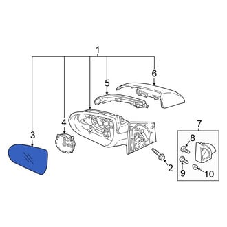 Hyundai OE - Front Right Door Mirror Glass