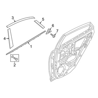 Hyundai OE - Rear Door - Exterior Trim