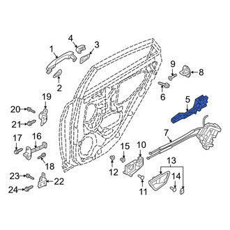 Hyundai OE - Rear Right Exterior Door Handle Base