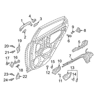 Hyundai OE - Rear Door - Lock & Hardware
