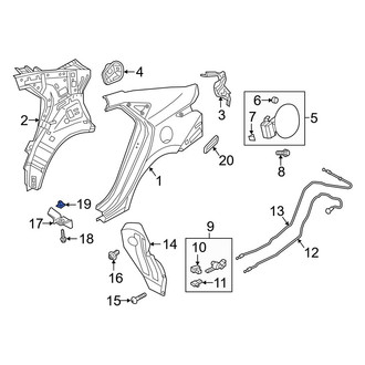 Hyundai OE - Rear Bumper Cover Grommet