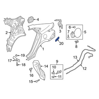 Hyundai OE - Rear Quarter Panel Vent