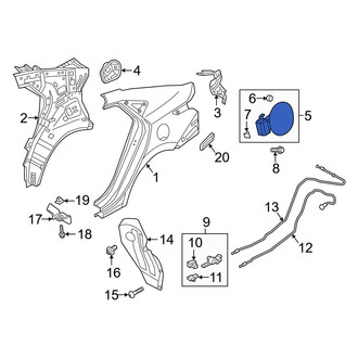Hyundai OE - Rear Fuel Filler Door