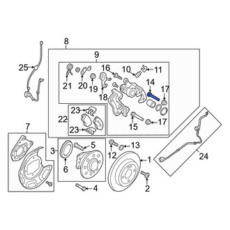 Hyundai OE - Rear Upper Disc Brake Caliper Pin